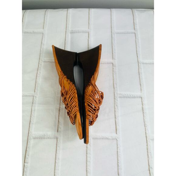 NEW Lifestride Sarita orange strappy wedge heel sandals size 7.5M - Picture 5 of 7